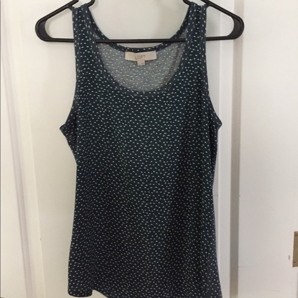 Navy Loft tank with black and white triangles